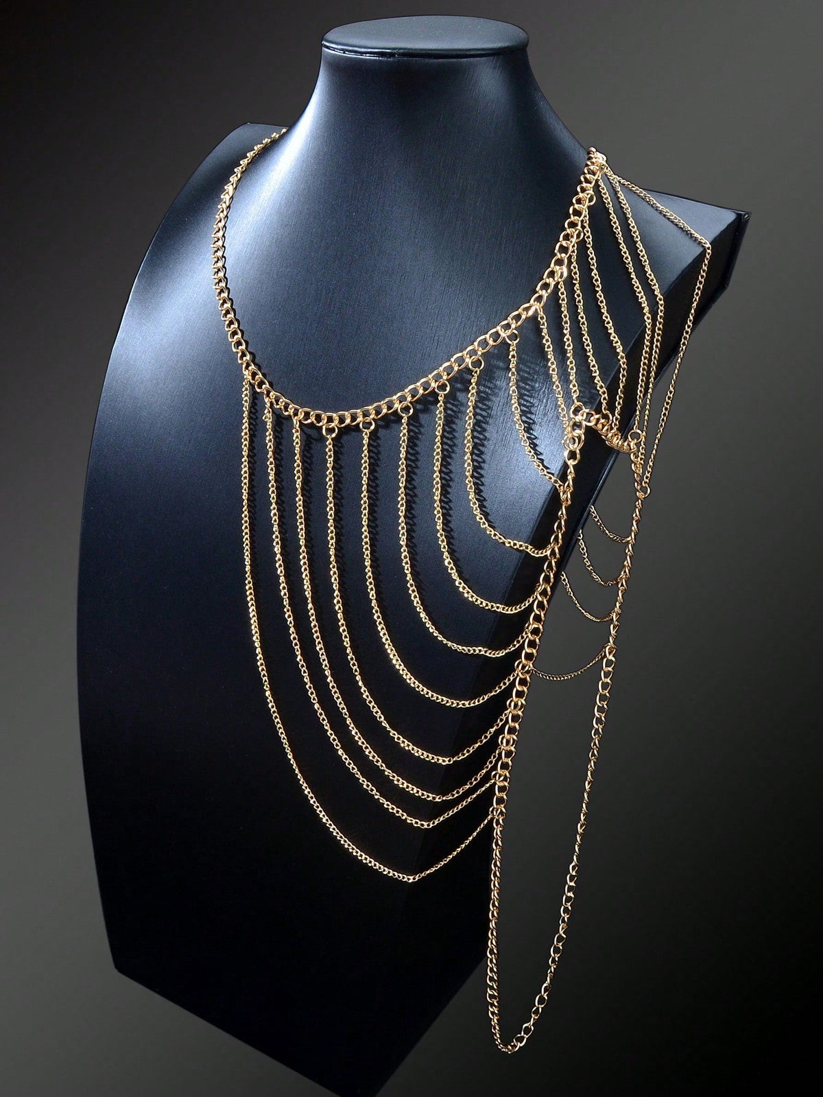 Boho Tassel Chain Necklace Shoulder Body Jewelry Trendy Statement Piece-2