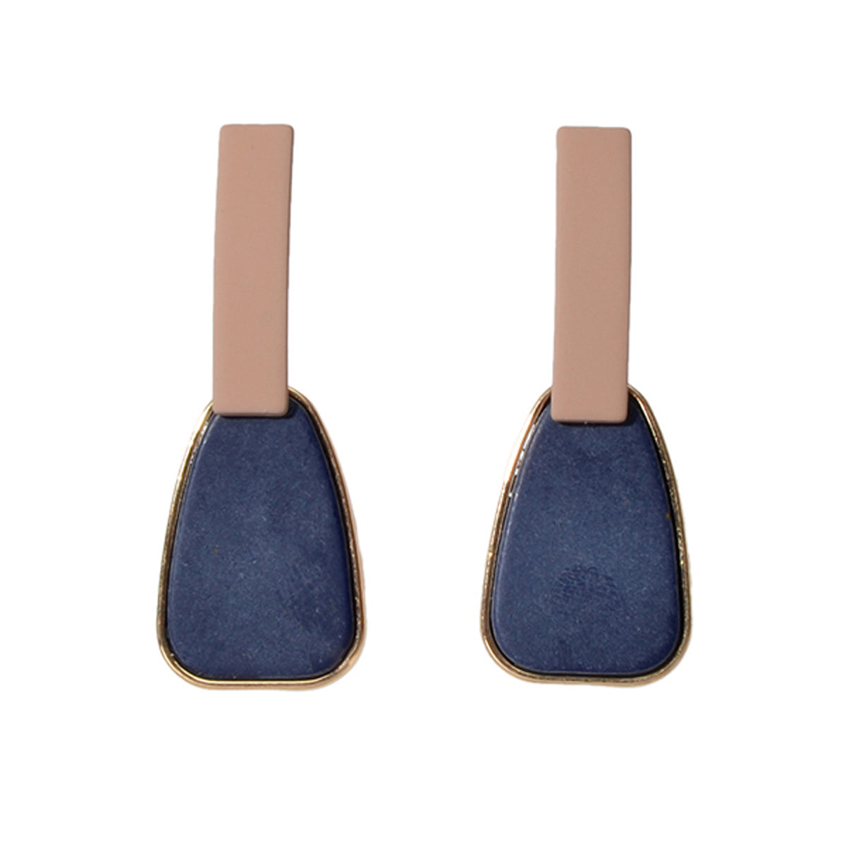 Dainty Gift for Women Girls Multi-colored Enamel Geometric Fashion Stud Earrings-1
