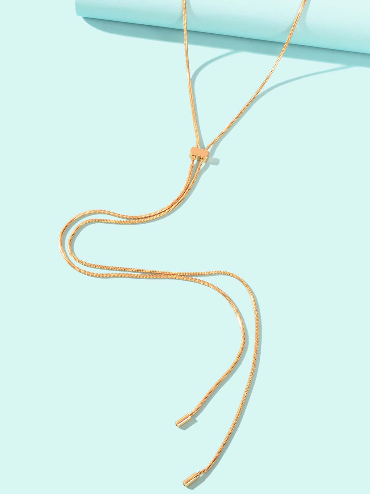 Versatile Style Lariat Adjustable Serpentine Chain Necklace-2