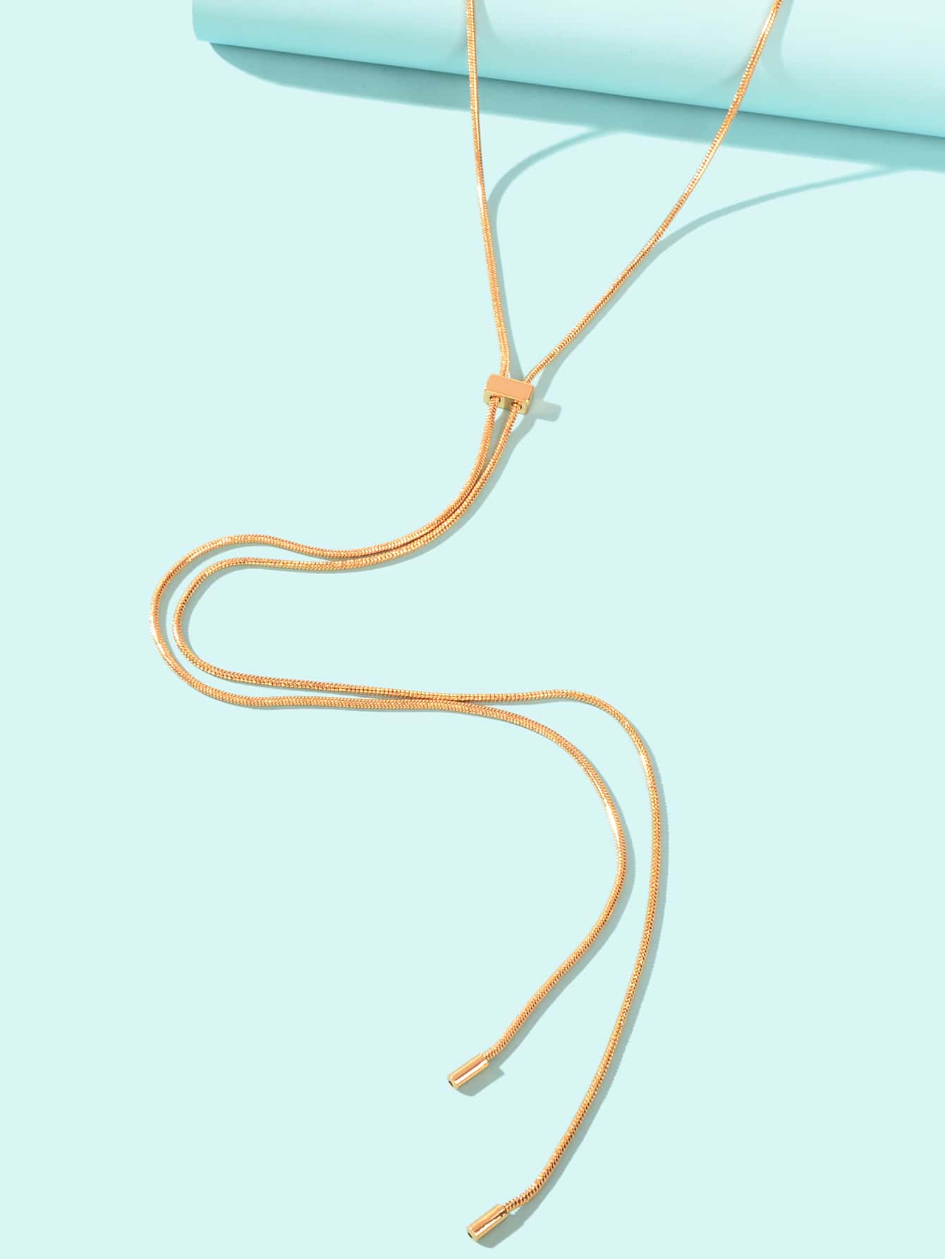 Versatile Style Lariat Adjustable Serpentine Chain Necklace-2