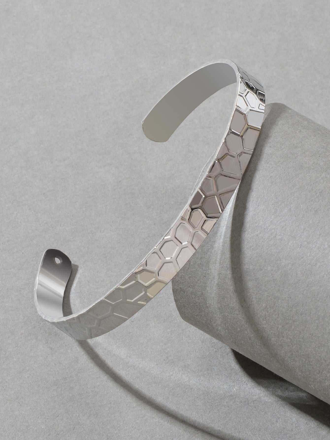 Customize Geometric Pattern Open Cuff Thin Bracelet Bangle Wrist Jewellery Gift-1
