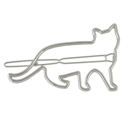 Hair Accessories Minimalist Gold Silver Metal Cat Hairgrips Hair Clips Hairpin-1