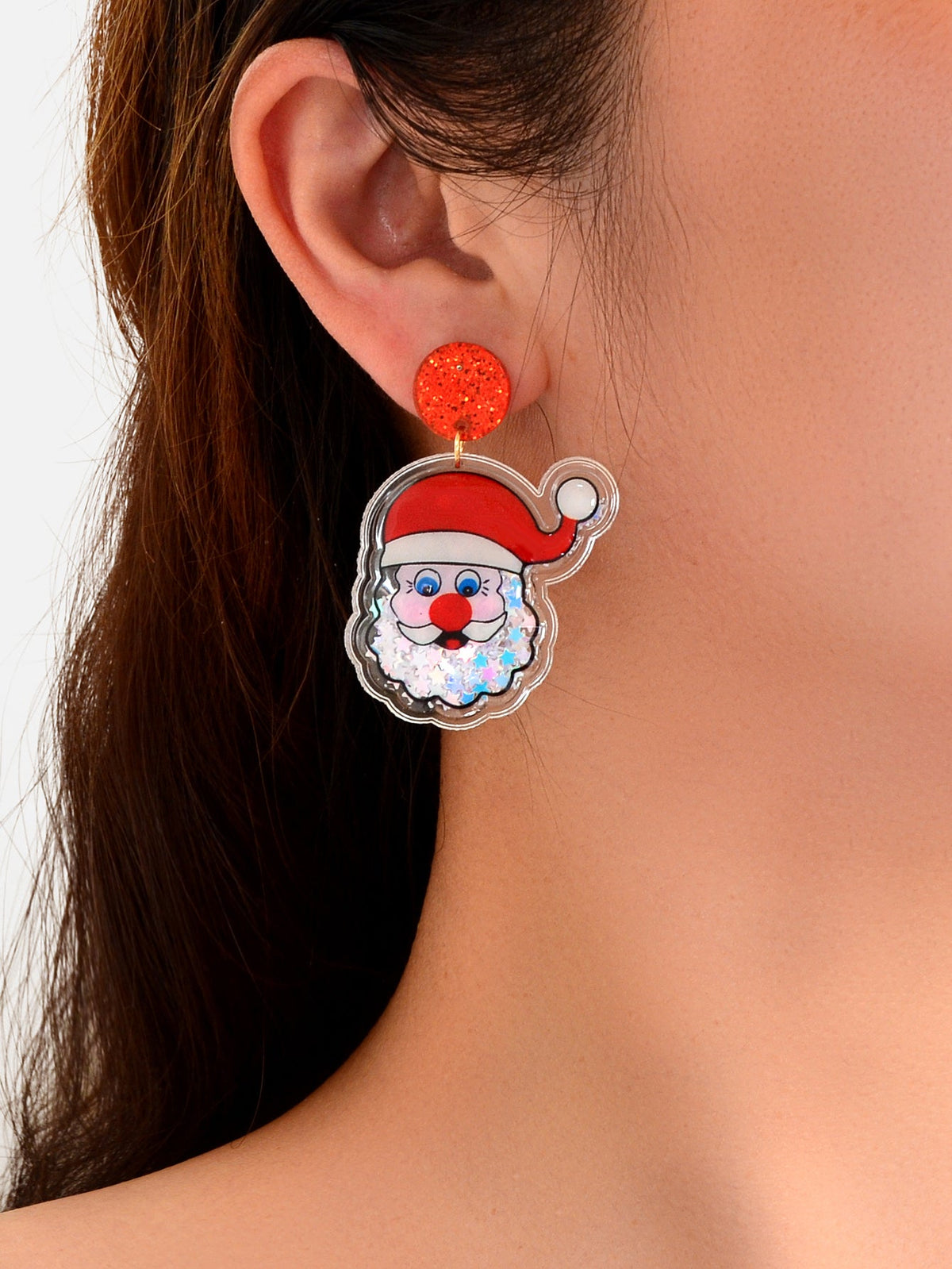 Christmas Santa Claus Earrings Drop Dangle Stud Party Jewellery Traditional Gift-1