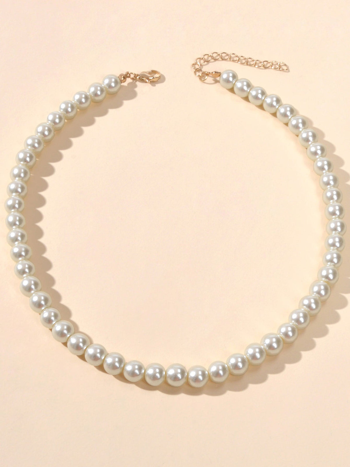 Retro Black White Beads Collar Short Choker Necklace Women Teen Party Decoration-1