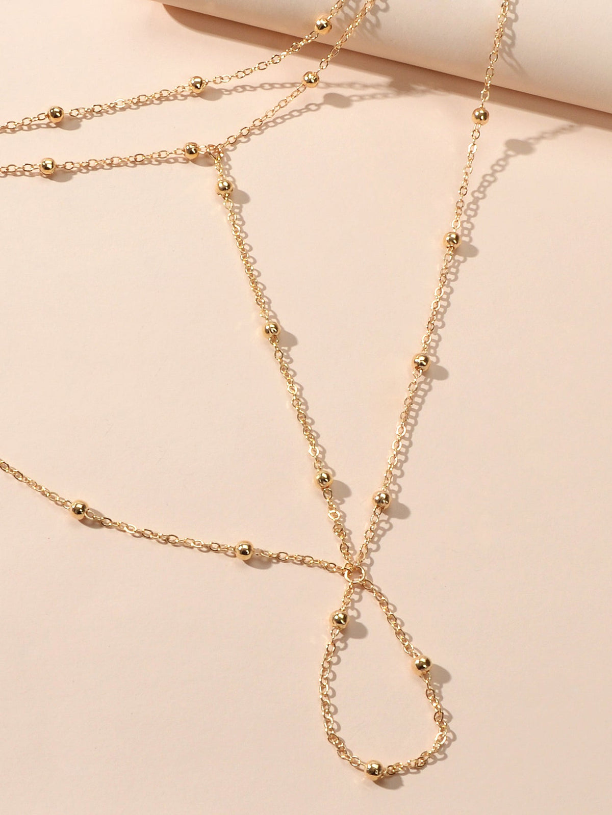 1pc Gold Chain Boho Layered Anklet with Toe Foot Jewellery Barefoot Sandal Ankle-2