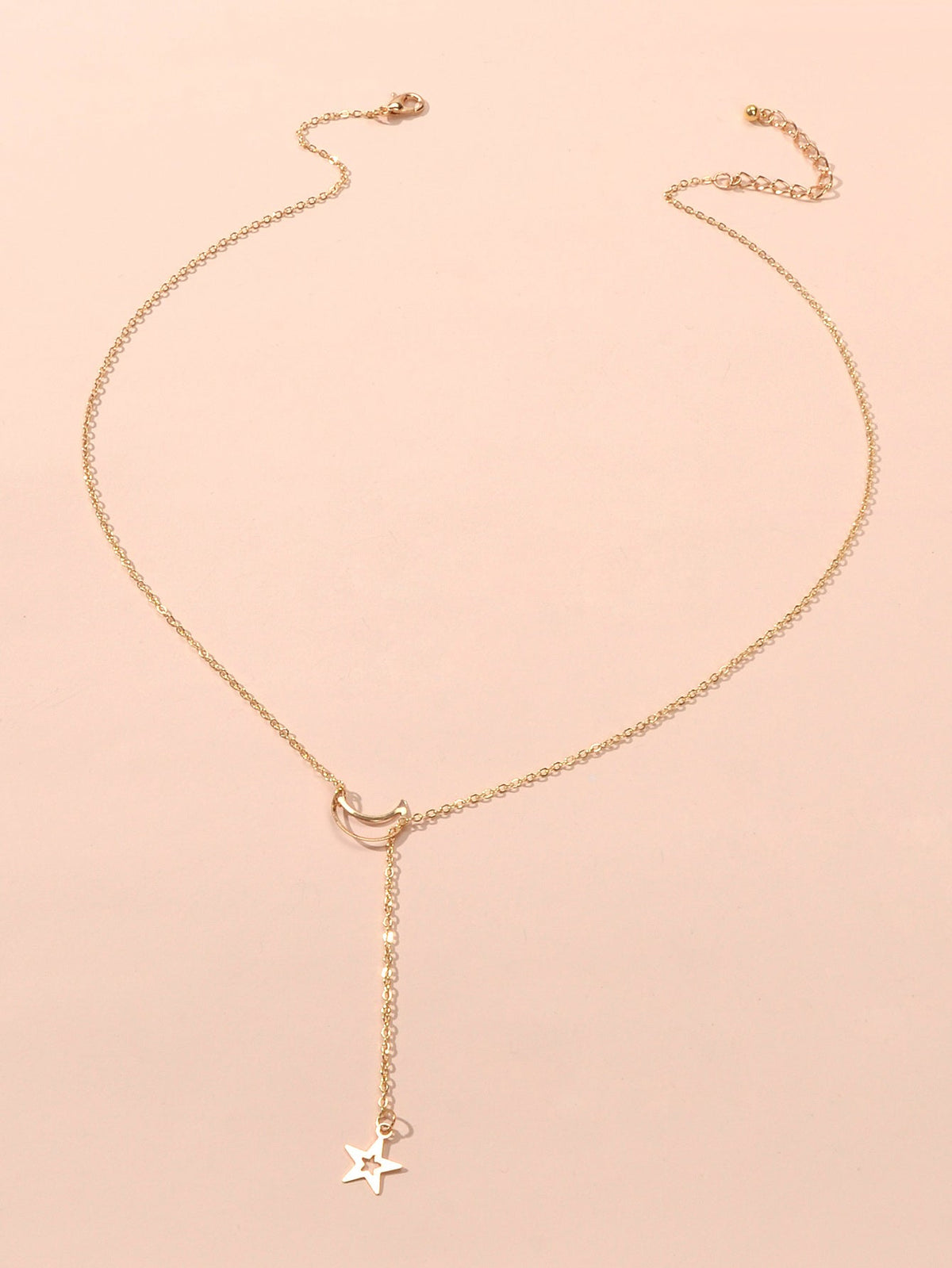 Dangle Y Lariat Crescent Moon Star Drop Charm Necklace Women's Choker Party Gift-1