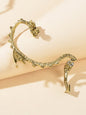 1 pc Vintage Punk Dragon Tentacle Climber Pierced Gothic Ear Cuff Wrap Earrings-4