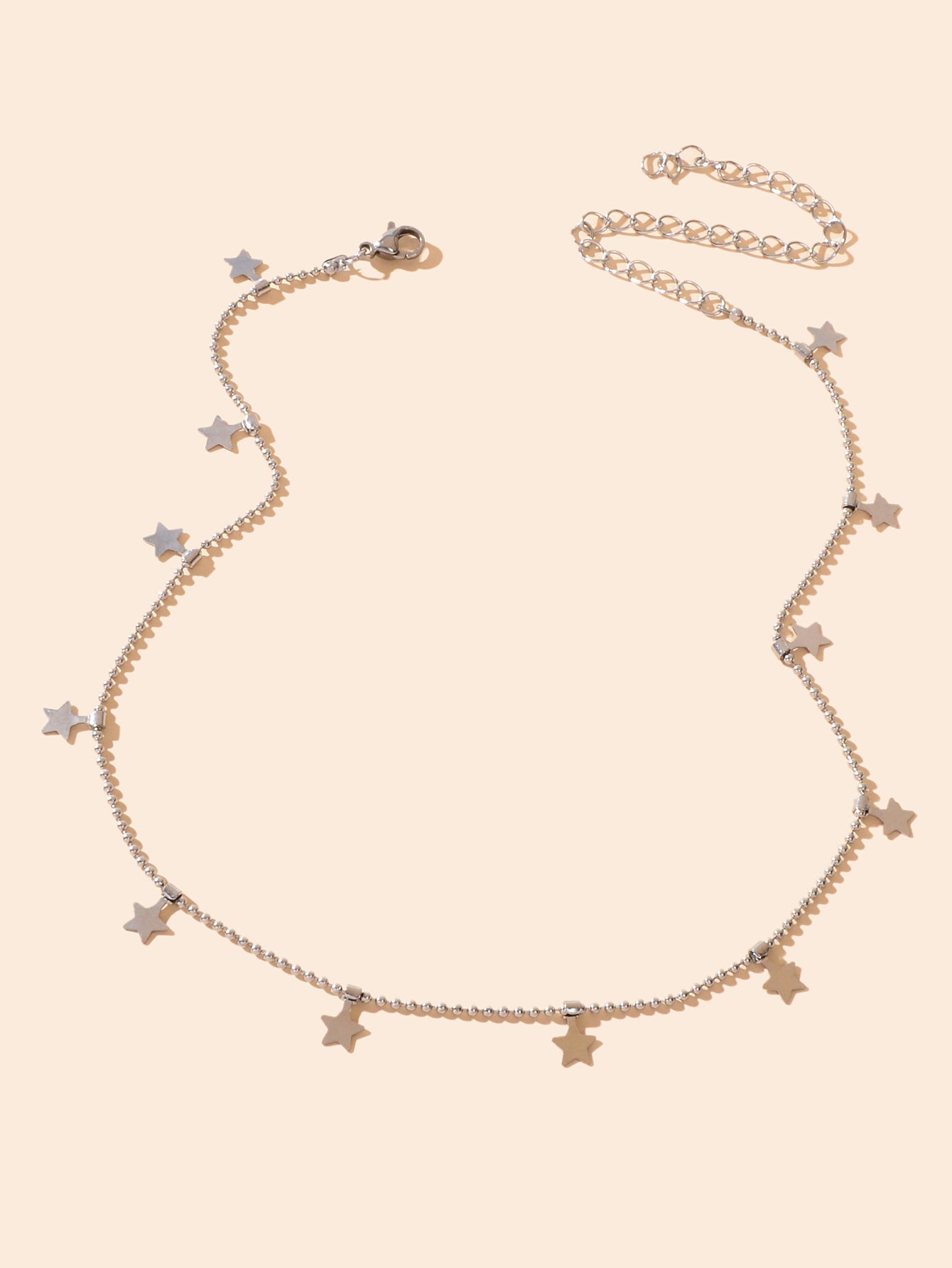 Minimalist Accessories Popcorn Chain Star Pendant Clavicle Collar Women Necklace-1