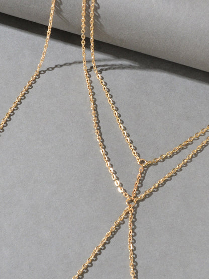 Sexy Bikini Beach Gold Chain Body Chain Layered Chest Harness Belly Body Jewelry-2