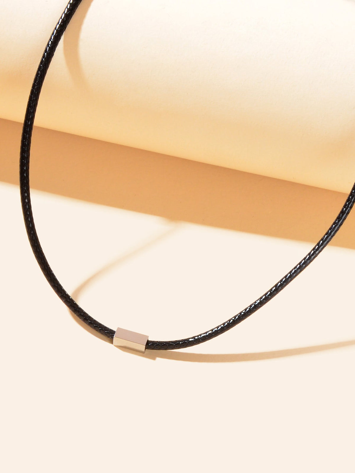 Rock Hip Hop Style Jewellery Metal Decor Black PU Leather Choker Collar Necklace-2