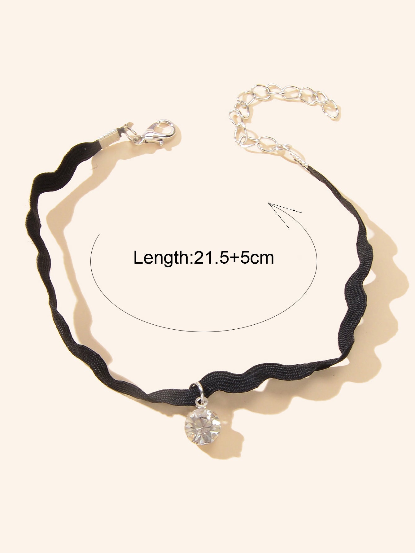 Black Rope Friendship Ocean Wave String Round Crystal Anklet Surfer Ankle Chain-1