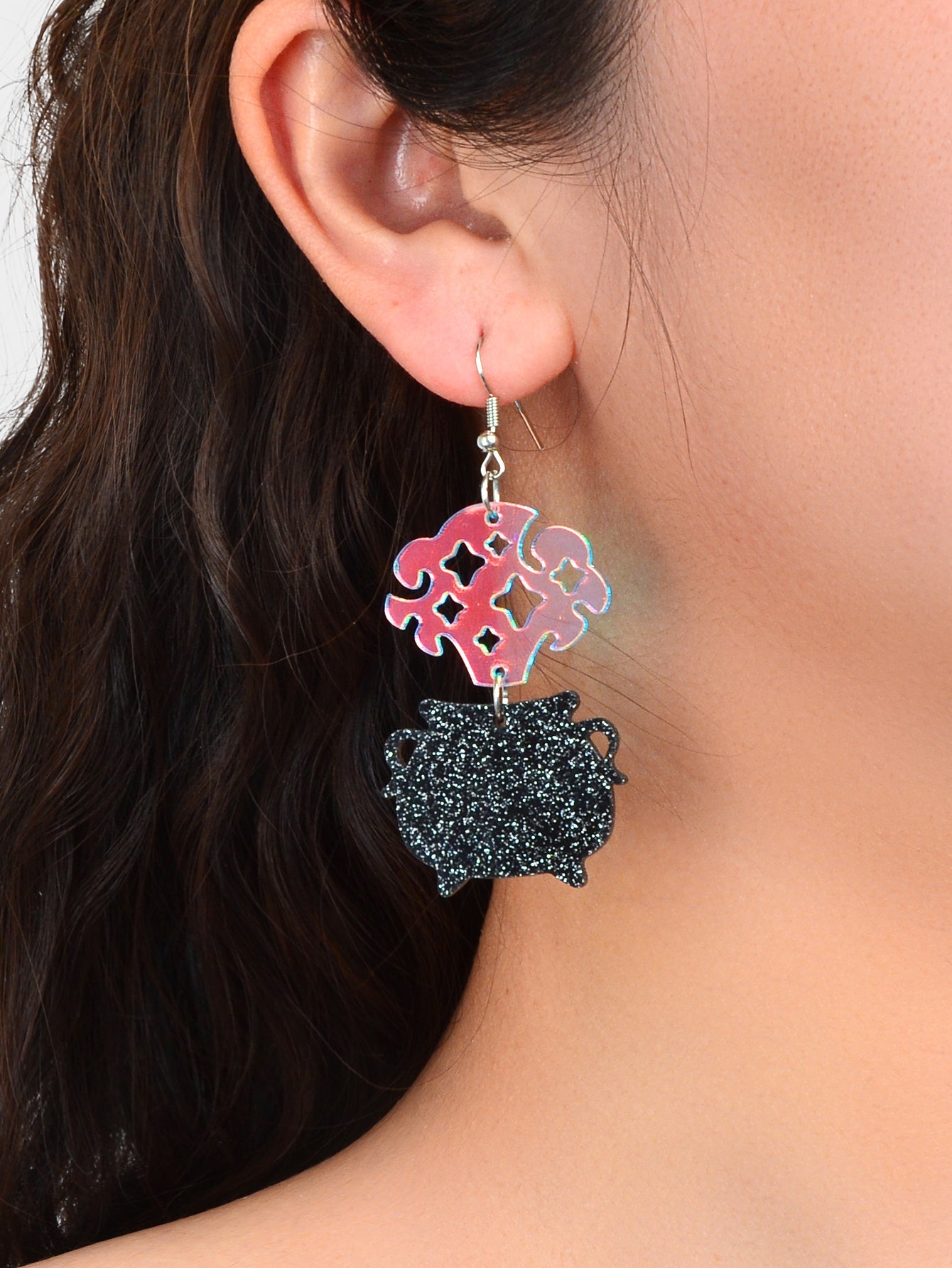 Exaggerated Acrylic Drop Dangle Statement Pot Earrings Funny Costume Jewellery-1