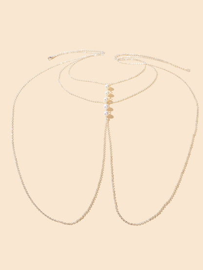 Gold Silver Body Chain with Layered Bra Chains Bikini Nightclub Body Jewellery-1