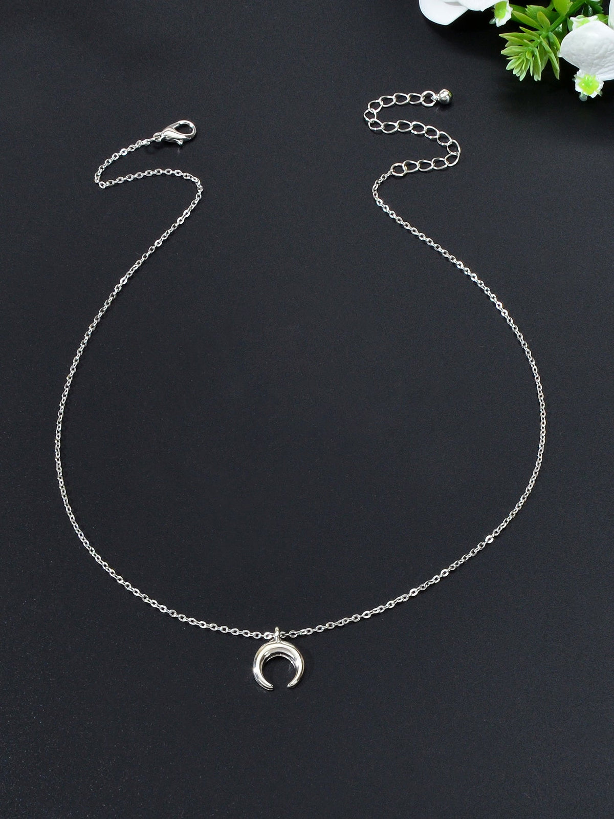 Mystical Crescent Moon Pendant Necklace Embrace Lunar Beauty Jewelry Party Gift-2