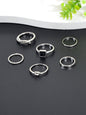 Set of Six Ring Bands - Stylish and Versatile Ring Collection Holiday Jewellery-2
