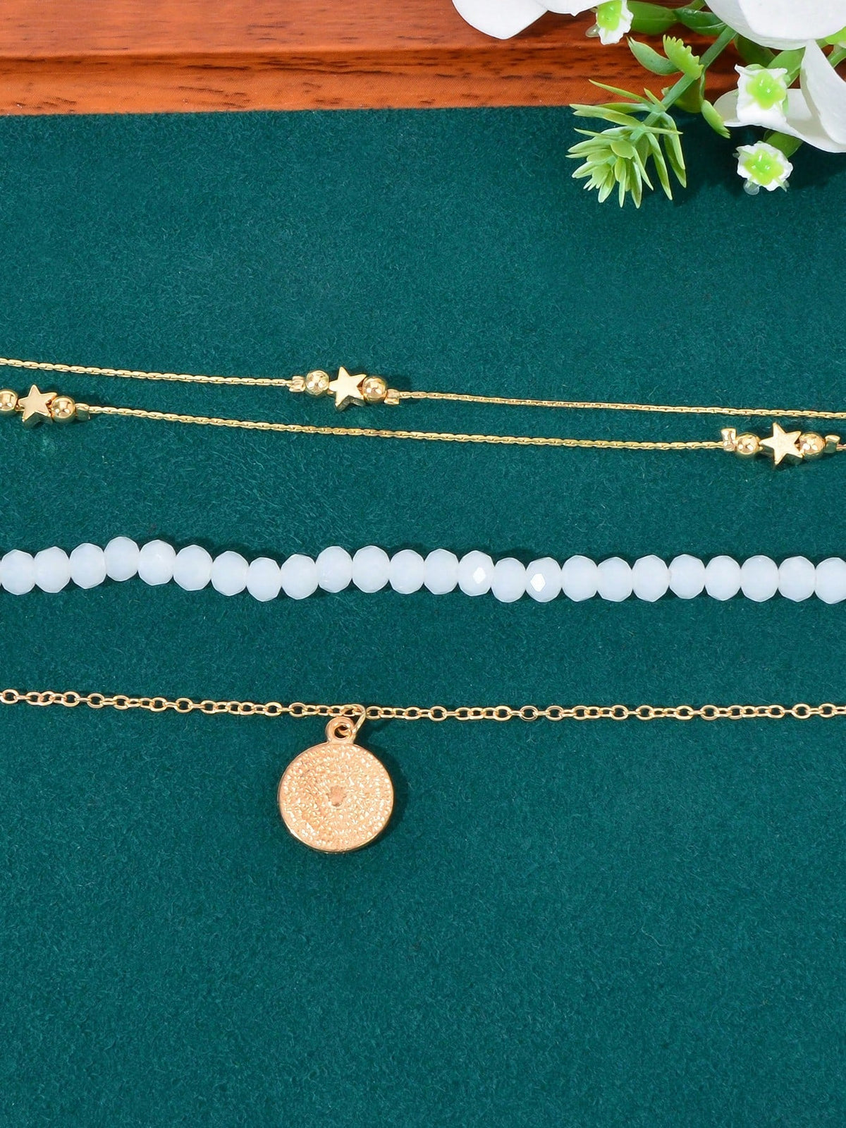 Beach Bliss Set of Two Multi-Layered Anklets Perfect for Vacation Vibes Jewelry-2