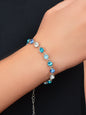 Luxury Blue Transparent Big Cubic Zirconia Bracelet Wedding Engagement Jewellery-1