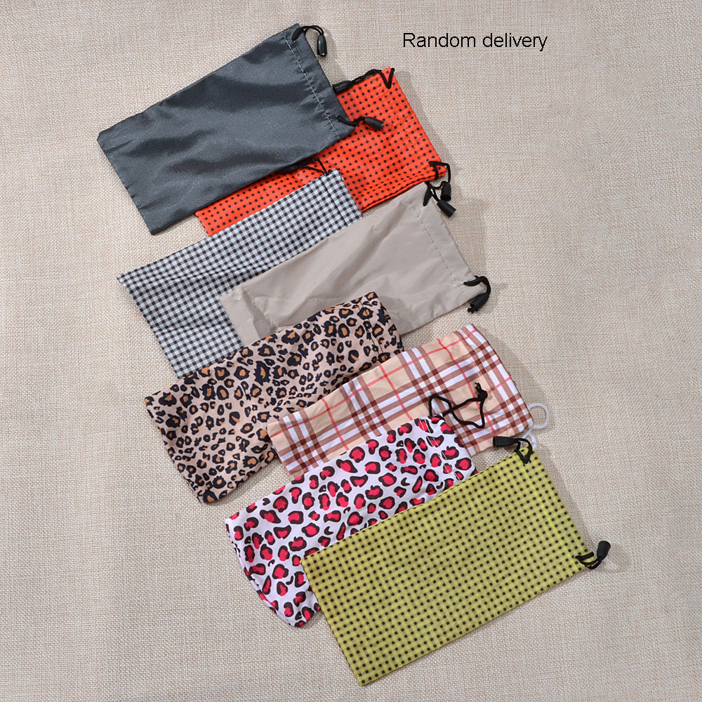 10 pcs Random color Soft Polyester Pouch Bag Glasses Sunglasses Case set Storage Bag for Eyeglasses-2