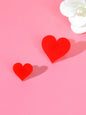Heart-Shaped Stud Earrings Set - Small & Stylish Accessories for Every Occasion-2