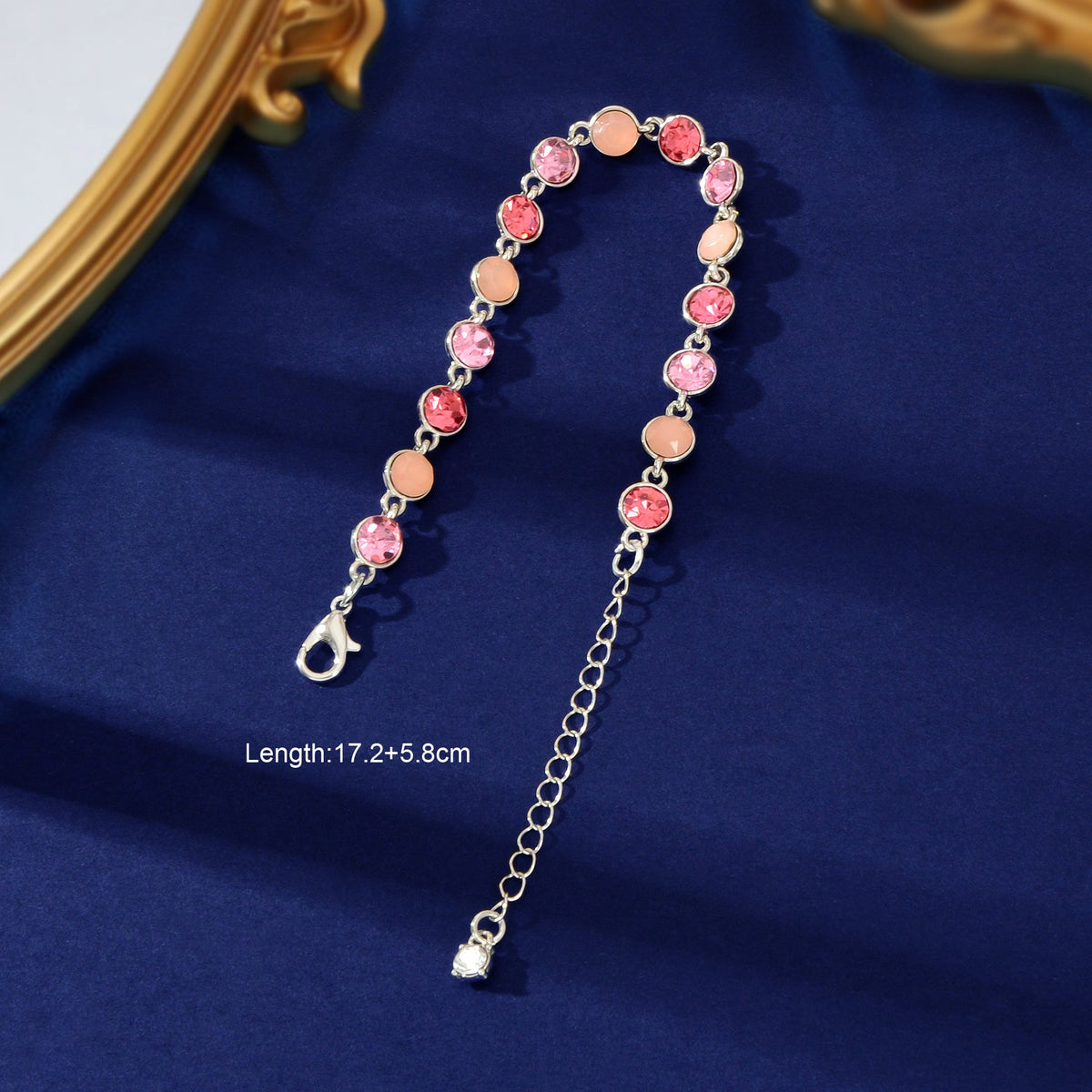 Luxury Blue Transparent Big Cubic Zirconia Bracelet Wedding Engagement Jewellery-4