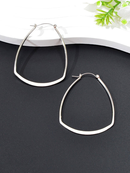 Asymmetrical Hoop Earrings Chic and Minimalist Accessories Holiday Jewelry Gift-2