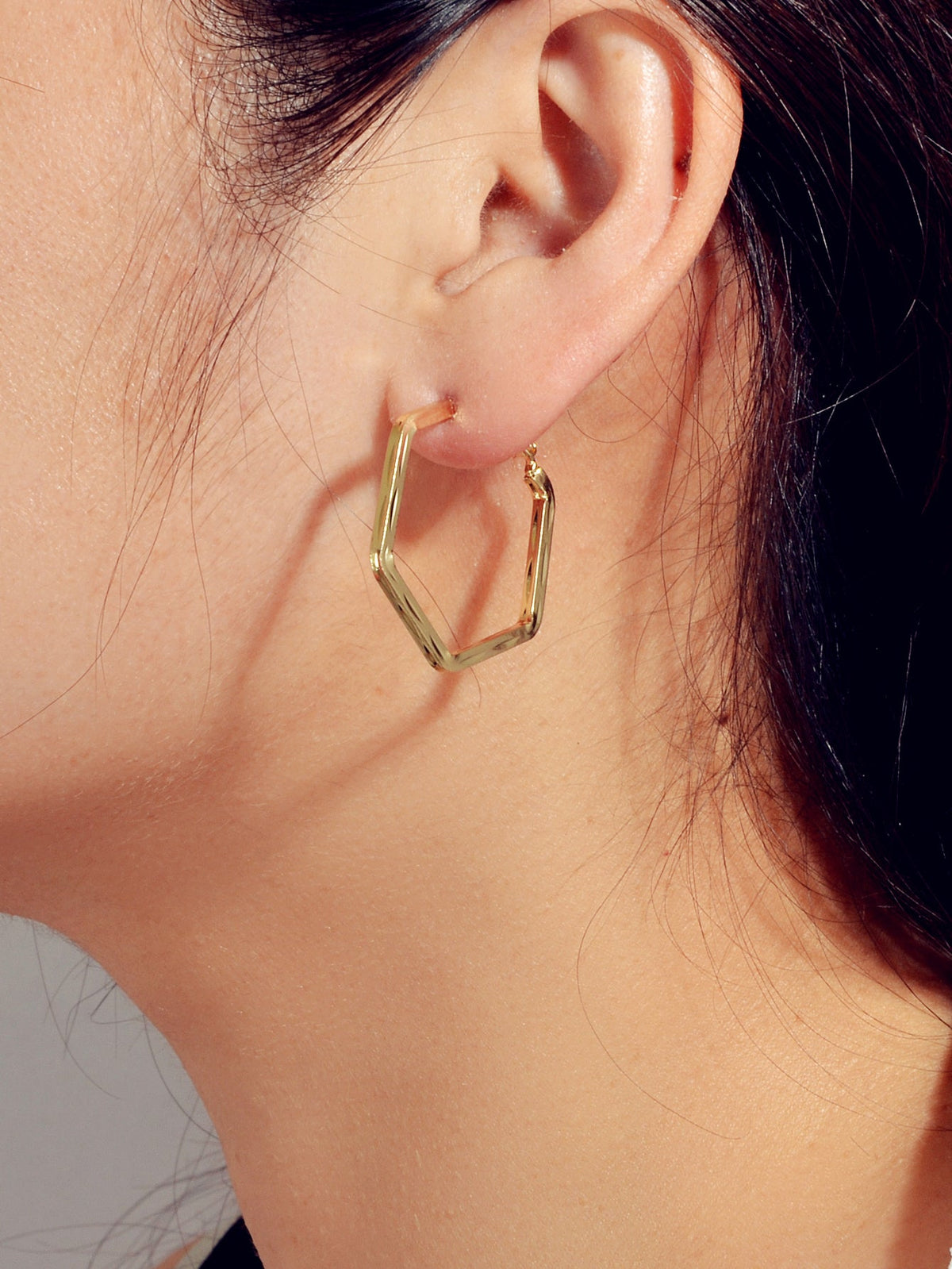 Minimalist Gold Silver Geometric Hoop Earrings Statement Ladies Accessories Gift-1