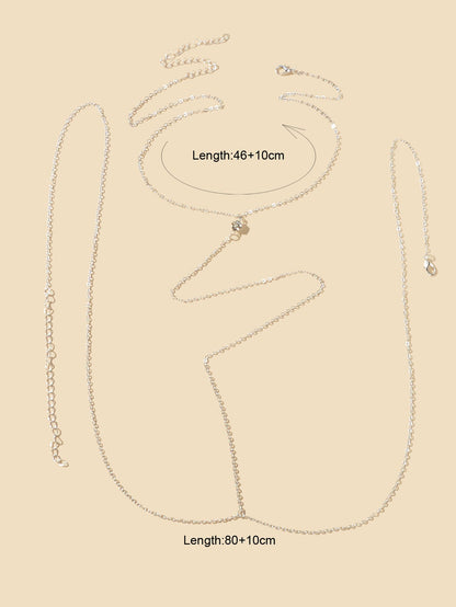 Sexy Belly Waist Chain Women Gold Bikini Body Chain Beach Bra Chain Jewellery-1