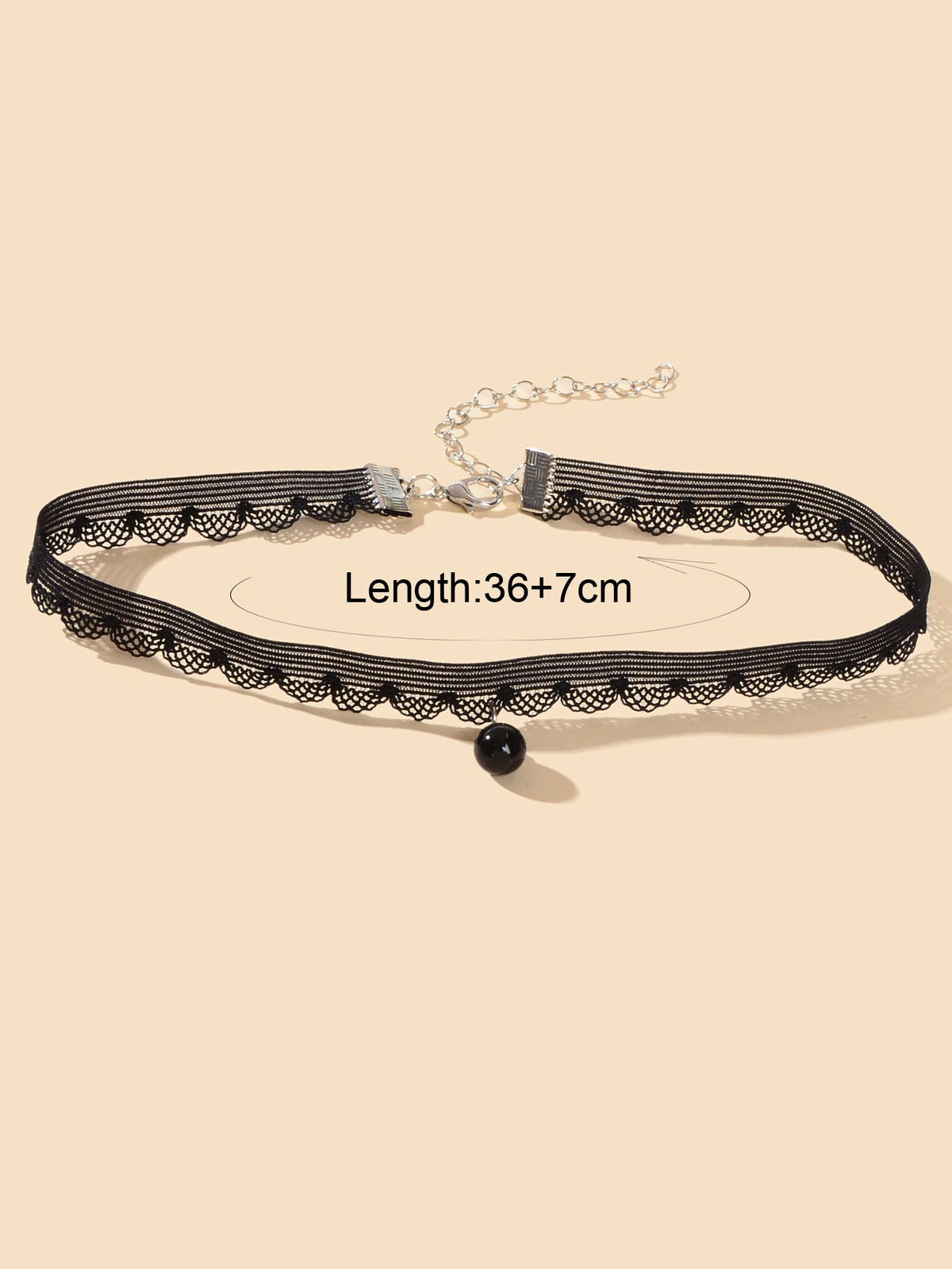 Classic Black Velvet Choker Round Charm Necklace Women Halloween Cosplay Jewelry-1