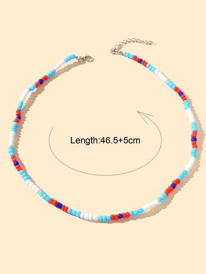 Ethnic Traditional Handmade Colourful Seed Beads Bohemian Collar Necklace Gift-1