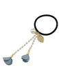 Hair Holder Accessories Pearl Long Chain Headwear Petal Elastic Hair Ties Ropes-6