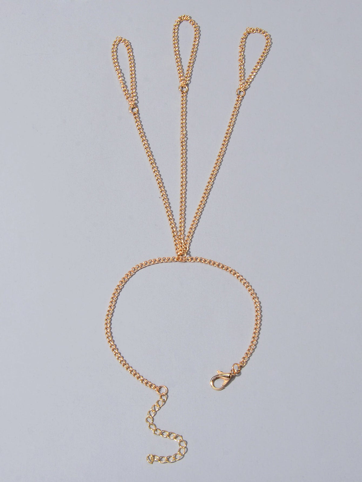 Body Jewellery Gold Chain with Finger Unique Boho Chic Slave Bracelets for Women-2
