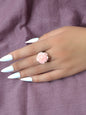 Retro Gothic Jewellery Resin Flower Open Cuff Finger Ring Antique Accessories-5