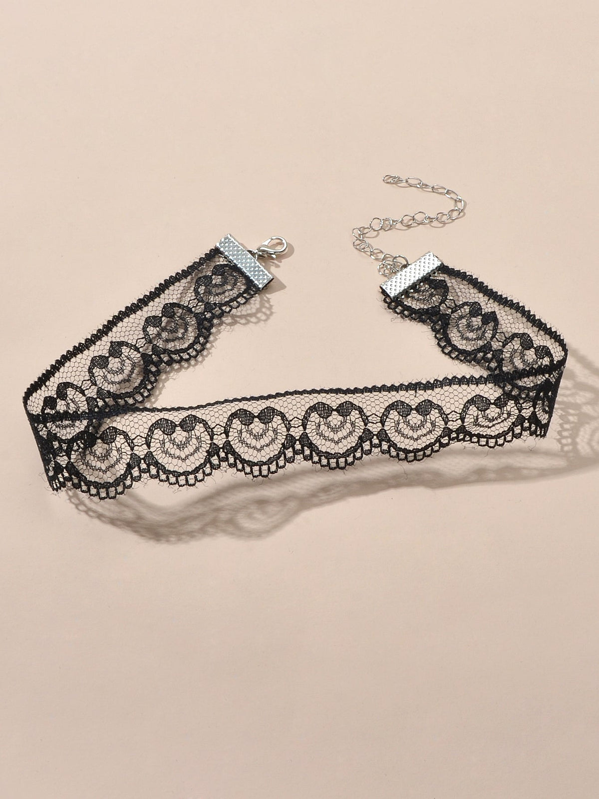 Gothic Jewelry Black Lace Hollow Geometric 90s Tattoos Choker Necklace Collar-1