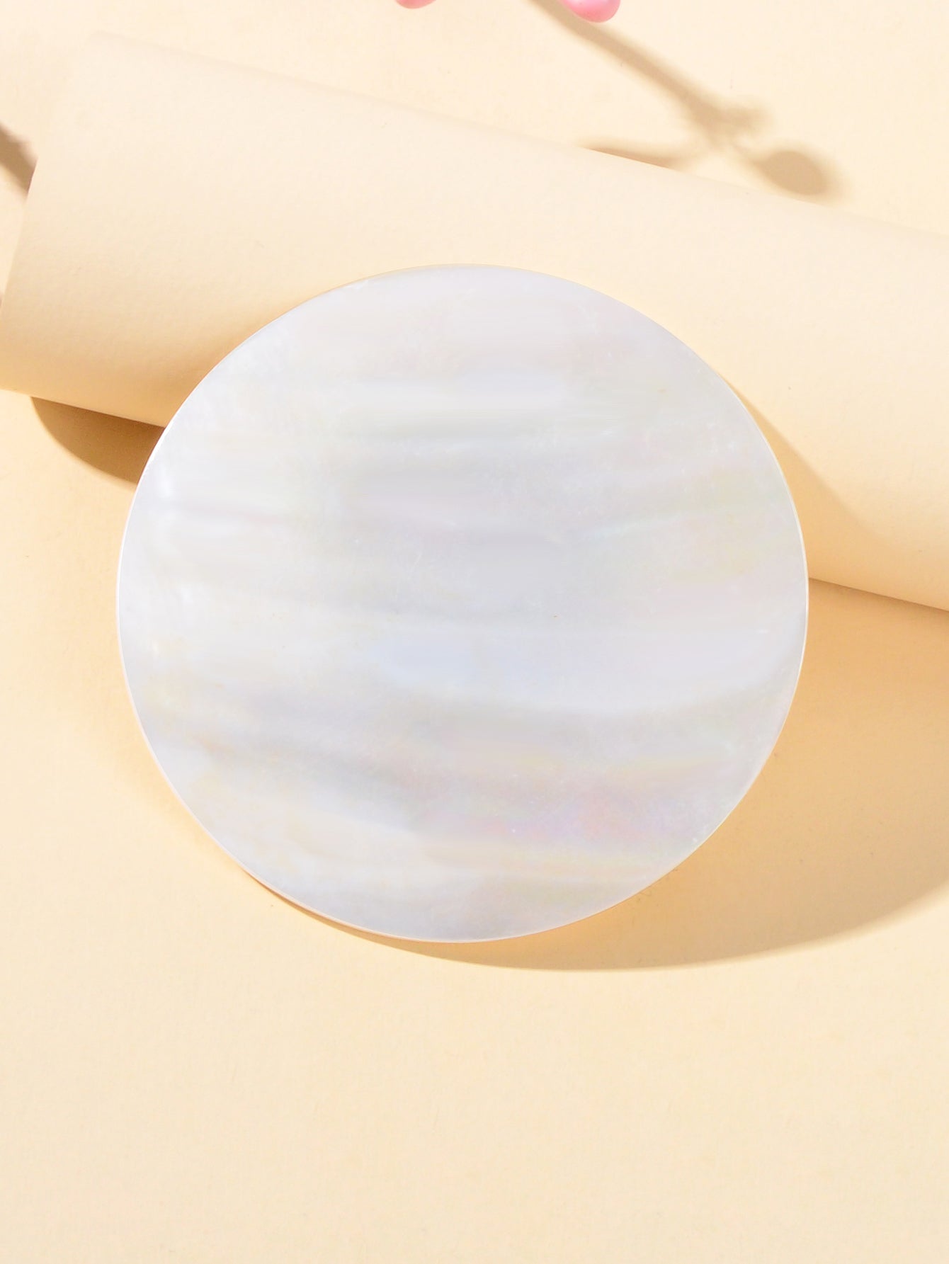 Boho Chic White Shell Round Brooch Scarf Lapel Pin Safety Pin Holiday Accessory-1