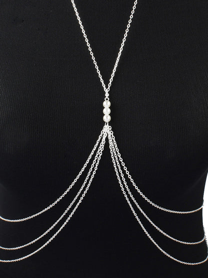 Bikini Beach Multi-layer Tassel Body Chain Chest Harness Belly Waist Jewellery-1
