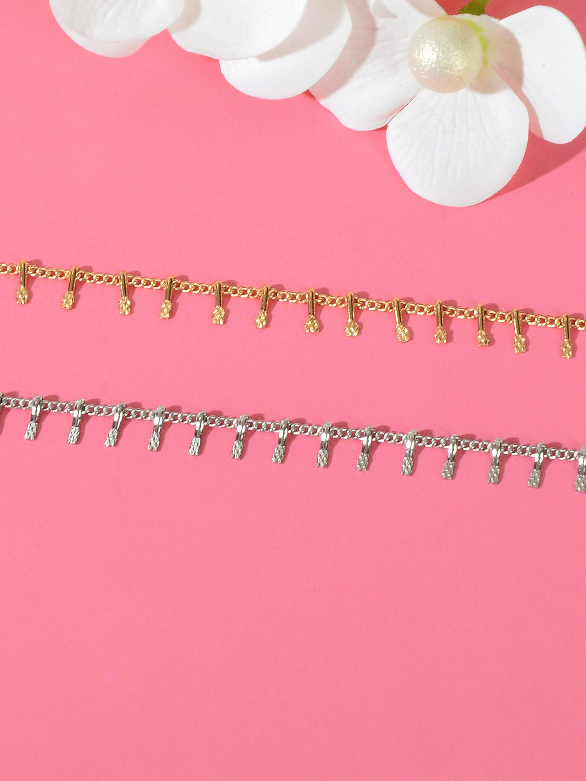 2pcs Valentine's Day Gift Beach Anklets Matching Couple Best Friend Foot Jewelry-2