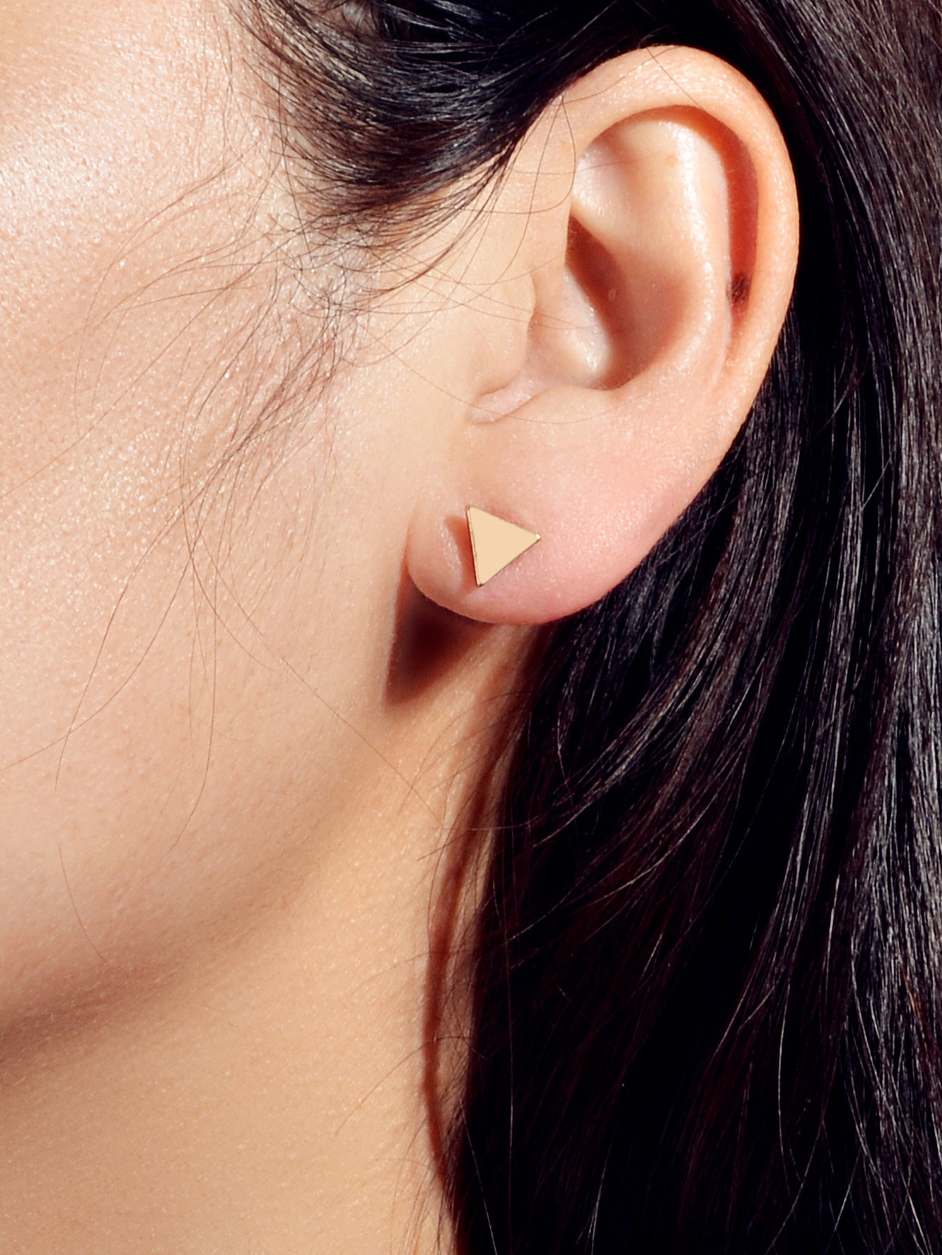 Minimalist Geometric Small Stud Tiny Triangle Mini Cartilage Tragus Earrings-1