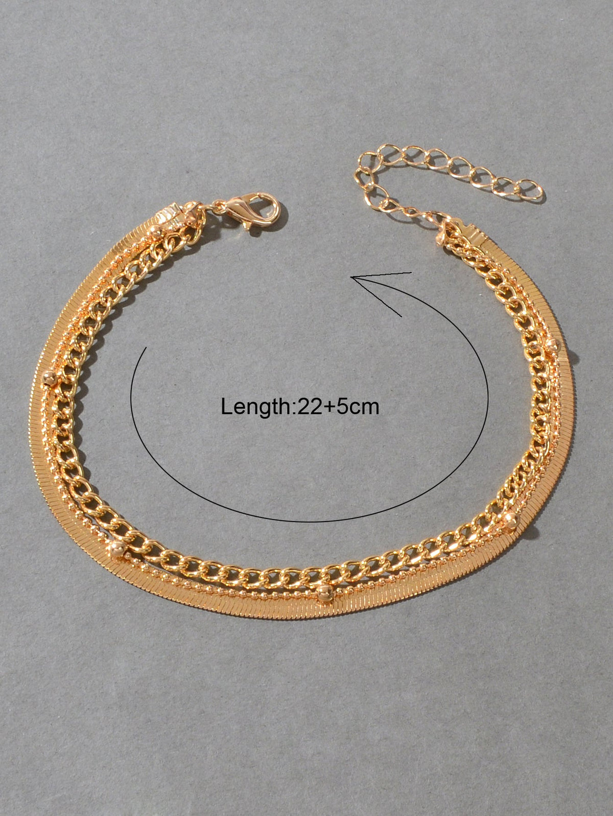 Gold Silver Multi-layer Chain Adjustable Bracelet Women Multiple Style Jewellery-1