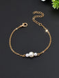 Pearl Adorned Minimalist Chain Bracelet - Elegant Simplicity for Every Occasion-2