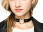 Heart Adjustable Choker Rhinestone Decoration Punk Necklace Goth Cosplay Jewelry-5