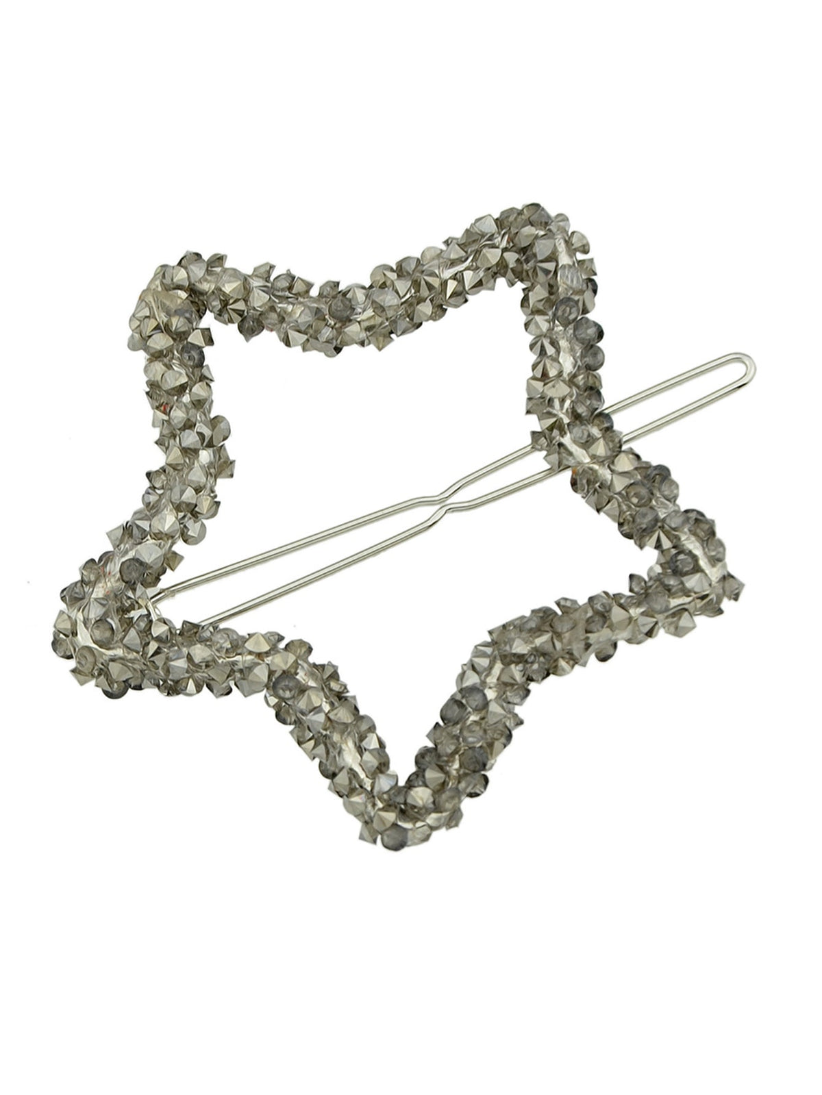 Luxurious Hair Accessories Headwear Rhinestone Silver Star Hairgrips Hair Clips-1