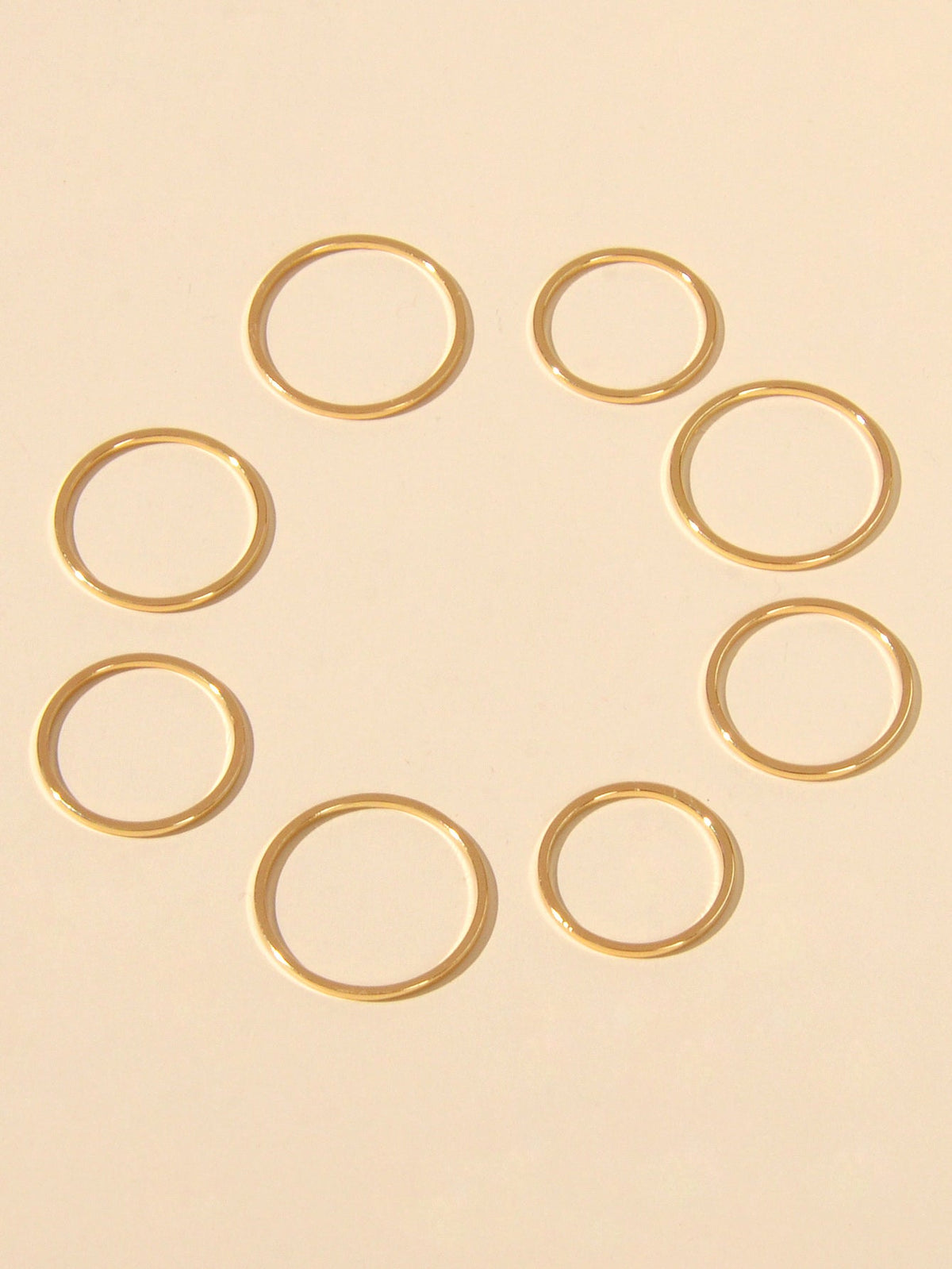 8pcs Gold Silver Simple Finger Knuckle Stack Rings Set Punk AU Stock Jewellery-1