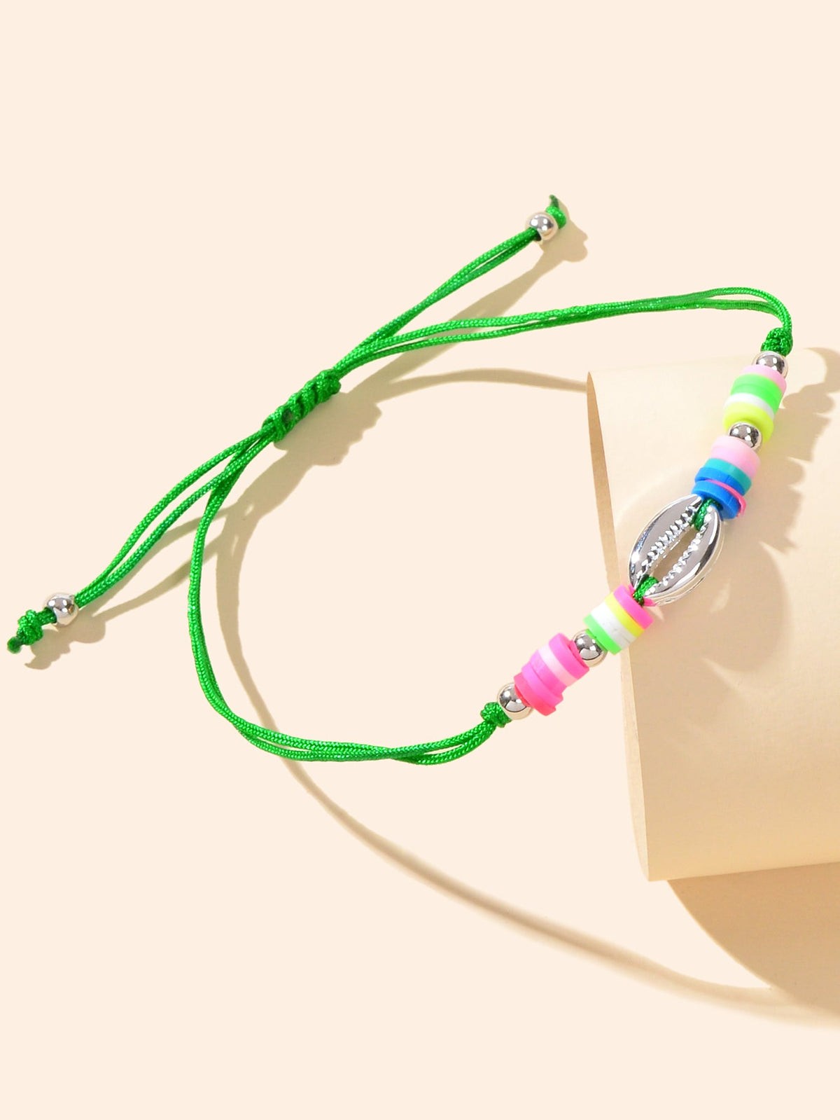 Boho Chic Candy Color Handmade Soft Beads Shell Anklet Adjustable Foot Jewellery-1