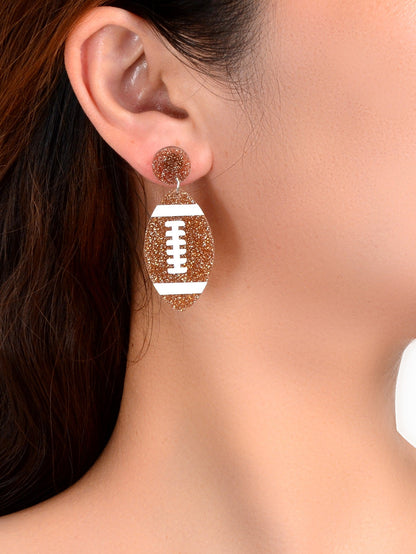 AFL Aussie Football Earrings Resin Footy Stud Rugby Australian Football Jewelry-1