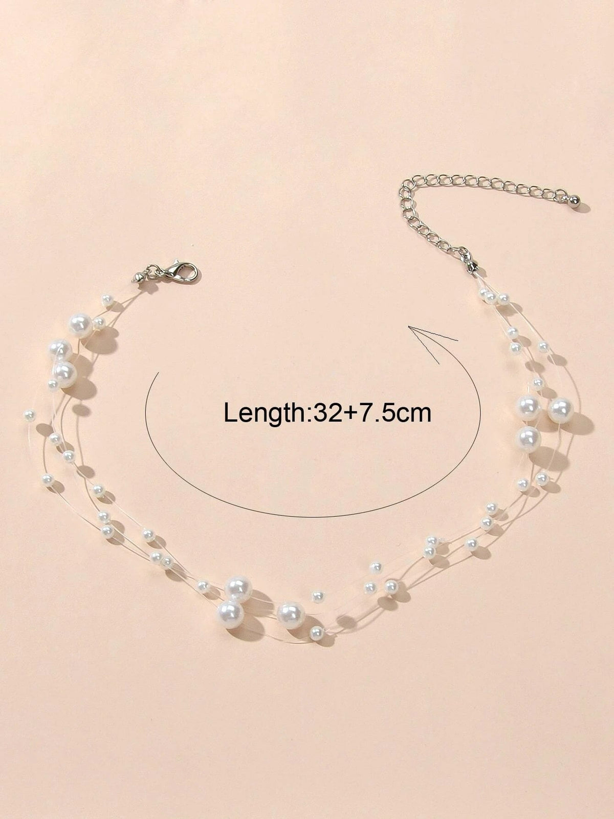 Handmade Multi-layer Chain Pearl String Choker Collar Necklace Women Accessory-1