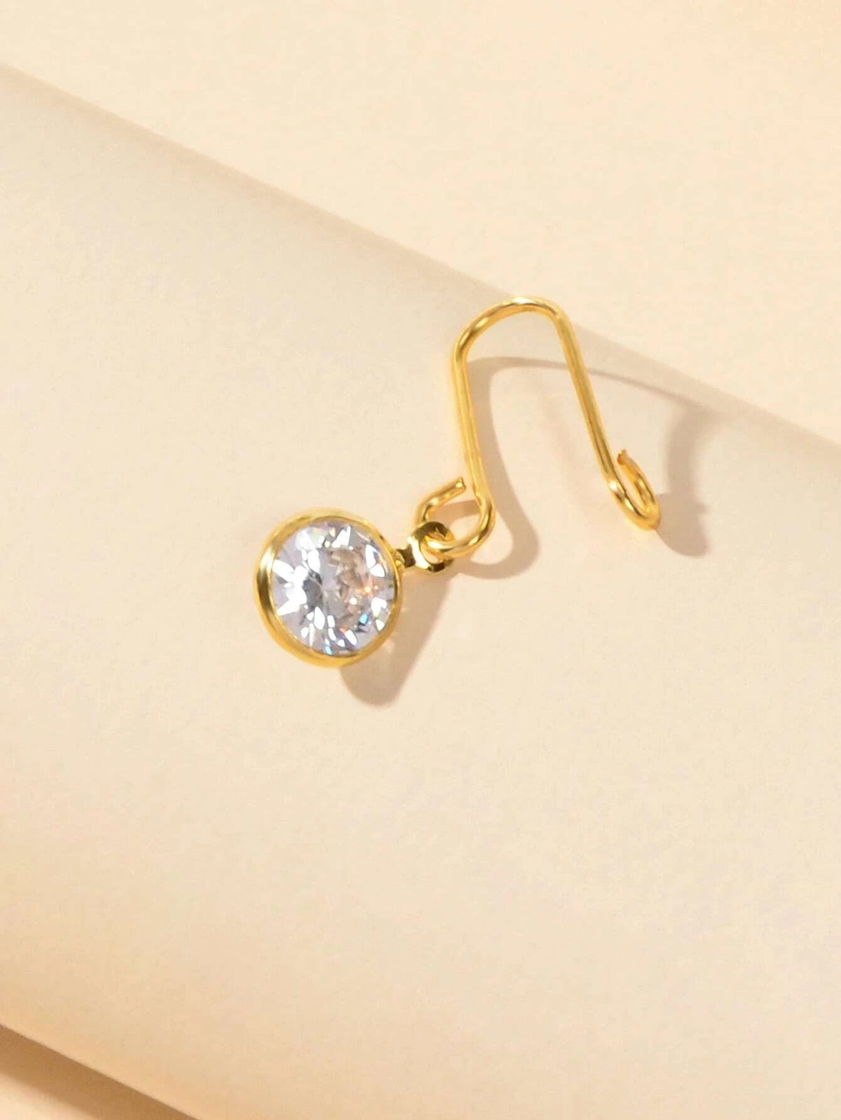 Zircon Gold Nose Ring for Women Cartilage Earring Body Ear Piercing Hoop Ring-1