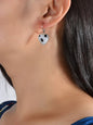New Silver Metal White Leopard Love Heart Drop Earrings Women Fashion Jewellery-0