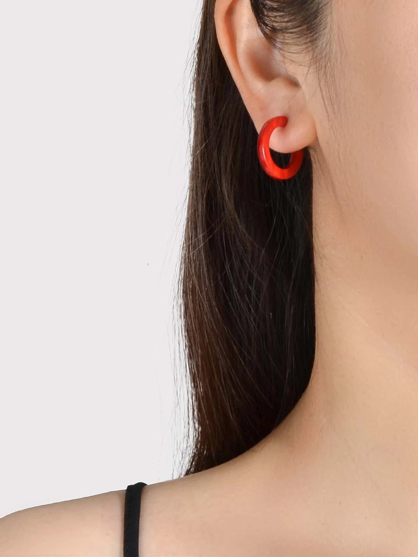 Wholesale Price Circle Acrylic Cute Stud Hoop Earrings Fashion Accessories Gift-1