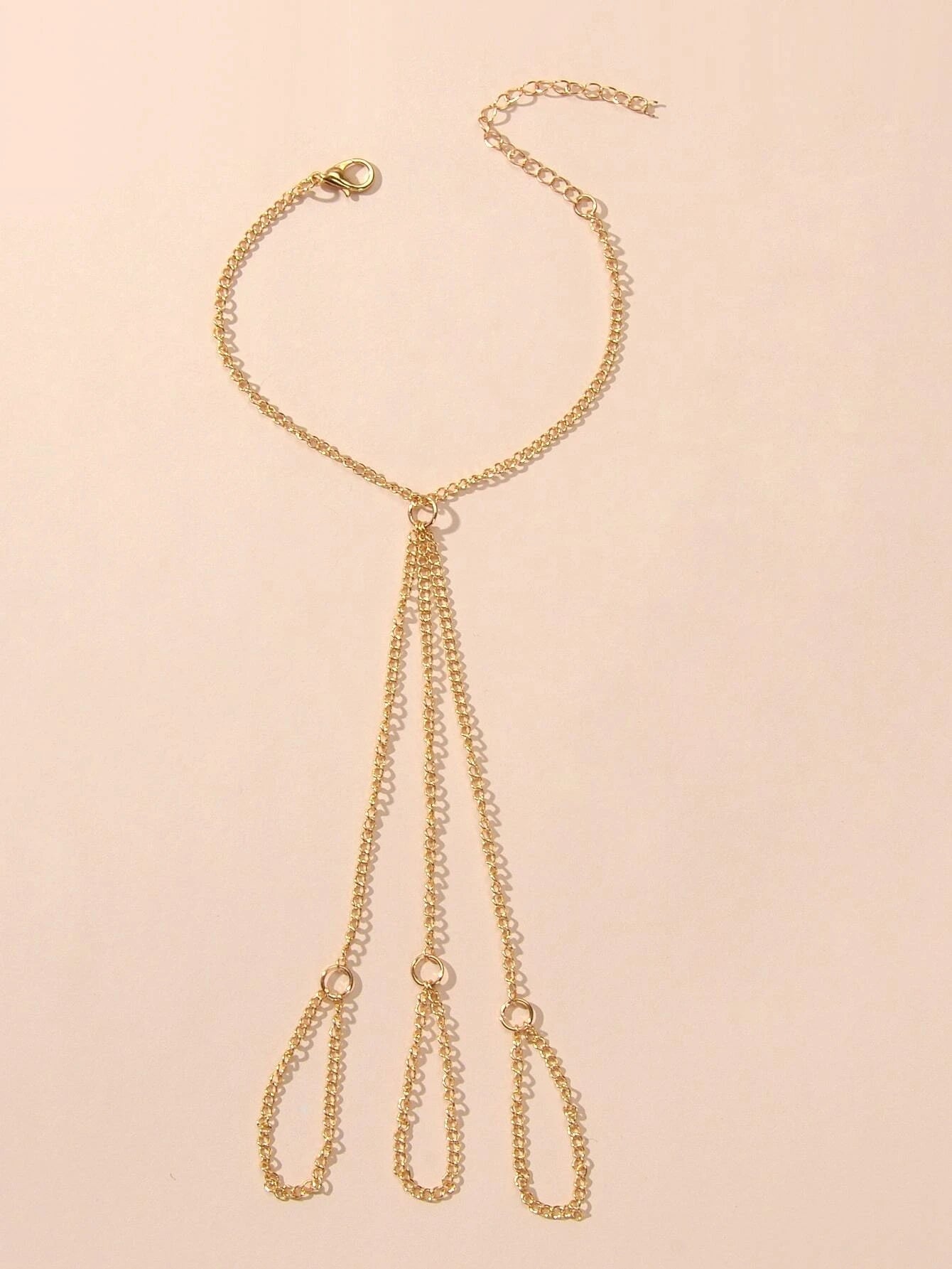 Hiphop Jewellery Statement Slave Bracelet Women Solid Chain Hand Accessories-1