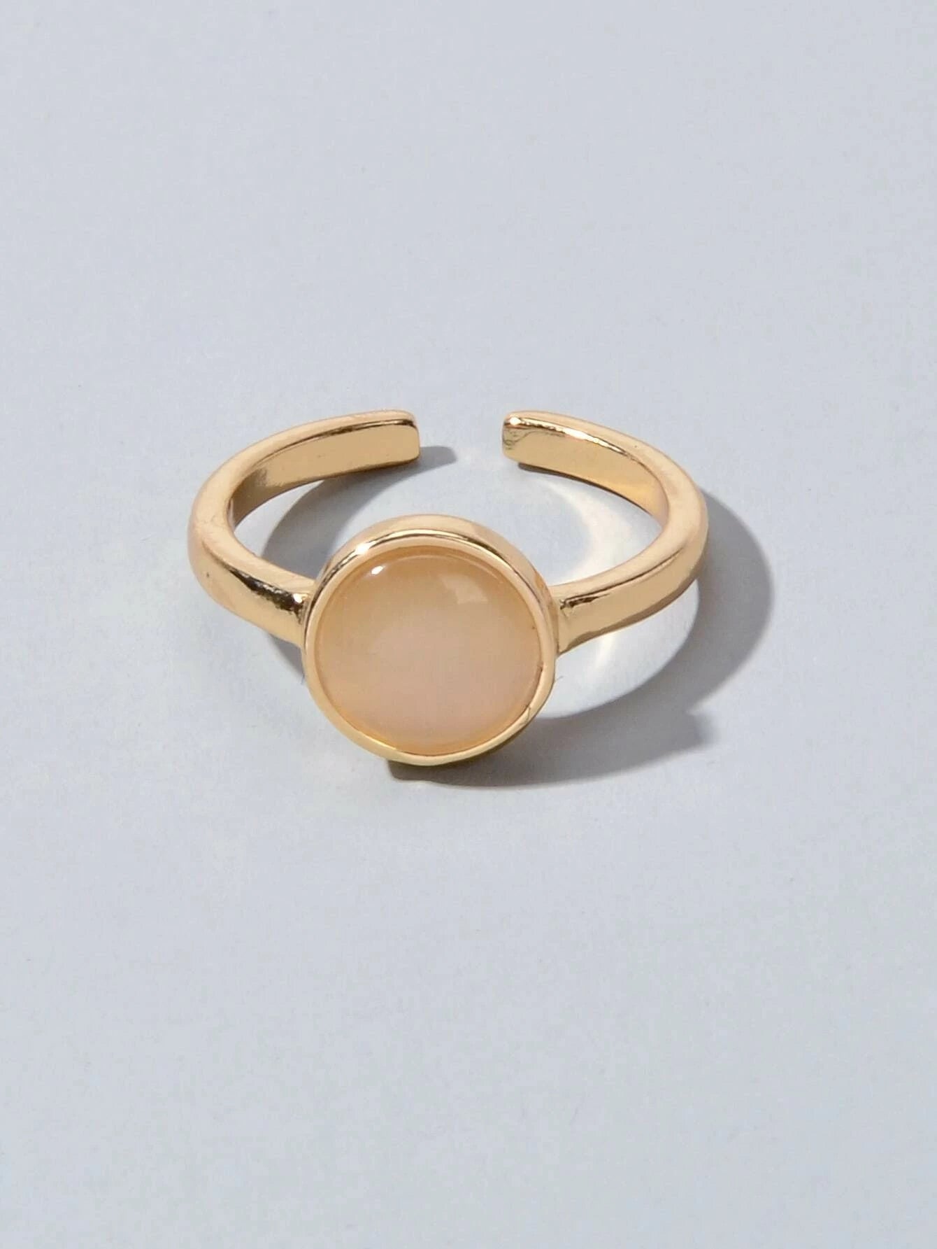 Opal Gold Colour Open Cuff Dome Finger Ring Wholesale Price Party Accessories-1